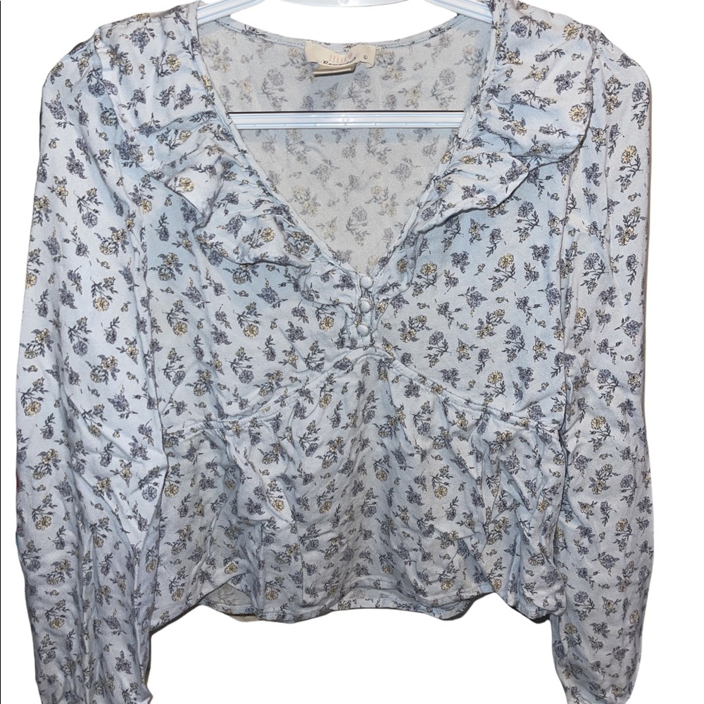 Floral Print blue top